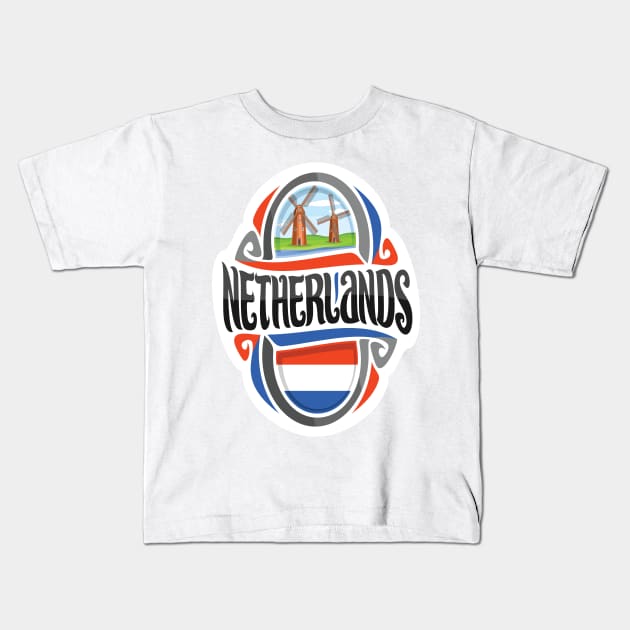 Netherlands Kids T-Shirt by ProjectX23Red